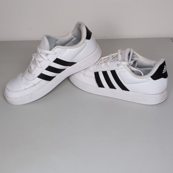 Adidas Unisex Breaknet Sneakers Tennis Court Lace Up Faux Leather Size 6 Shoes - Picture 4 of 11